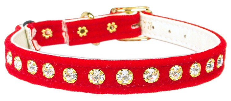 Velvet Cat Safety w/Band Collar Red 10